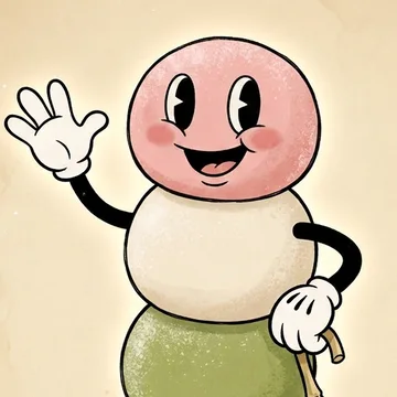 Mochi pfp — the waving dango worker